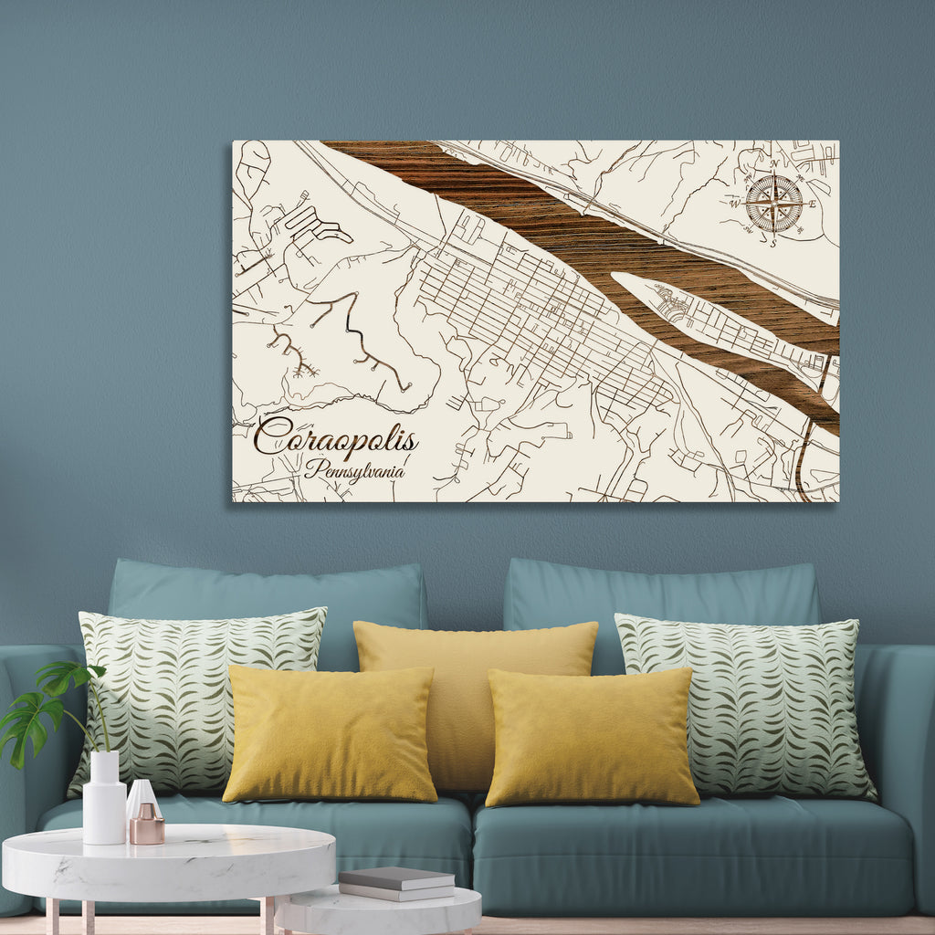 Coraopolis, Pennsylvania Street Map Fire & Pine