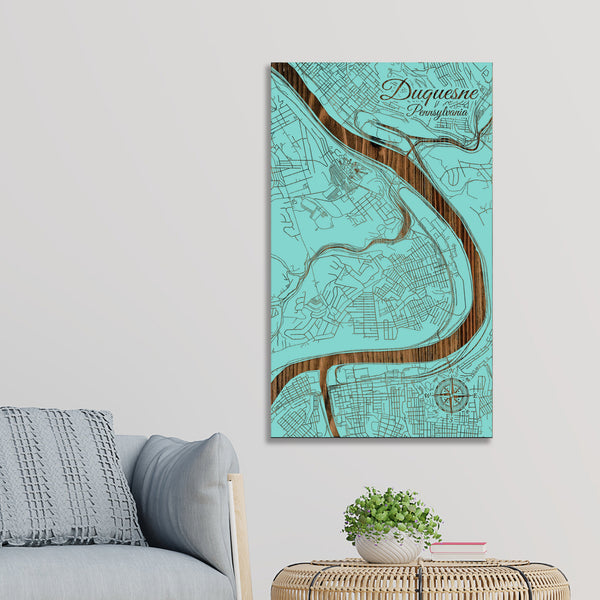 Duquesne, Pennsylvania Street Map Fire & Pine