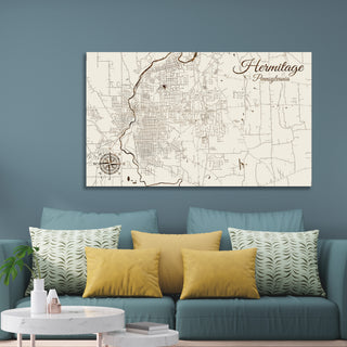 Hermitage, Pennsylvania Street Map