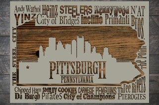 Pittsburgh Abstract - Fire & Pine