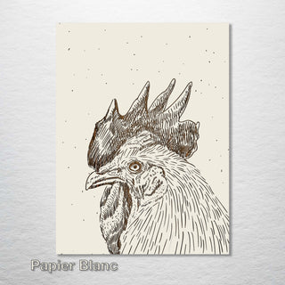 Rooster Abstract - Fire & Pine