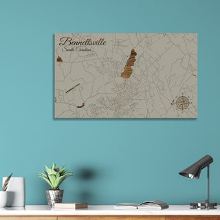 Bennettsville, South Carolina Street Map
