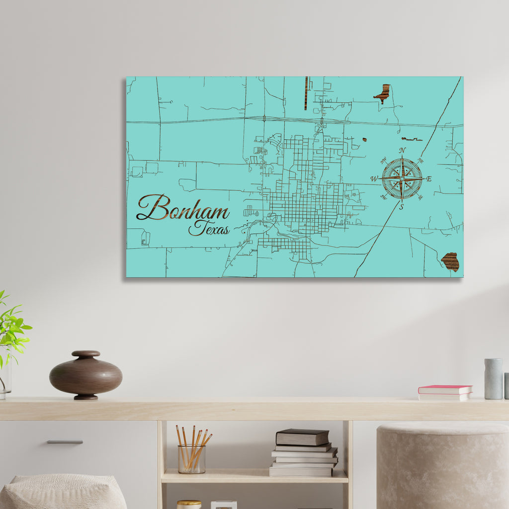 Bonham, Texas Street Map – Fire & Pine