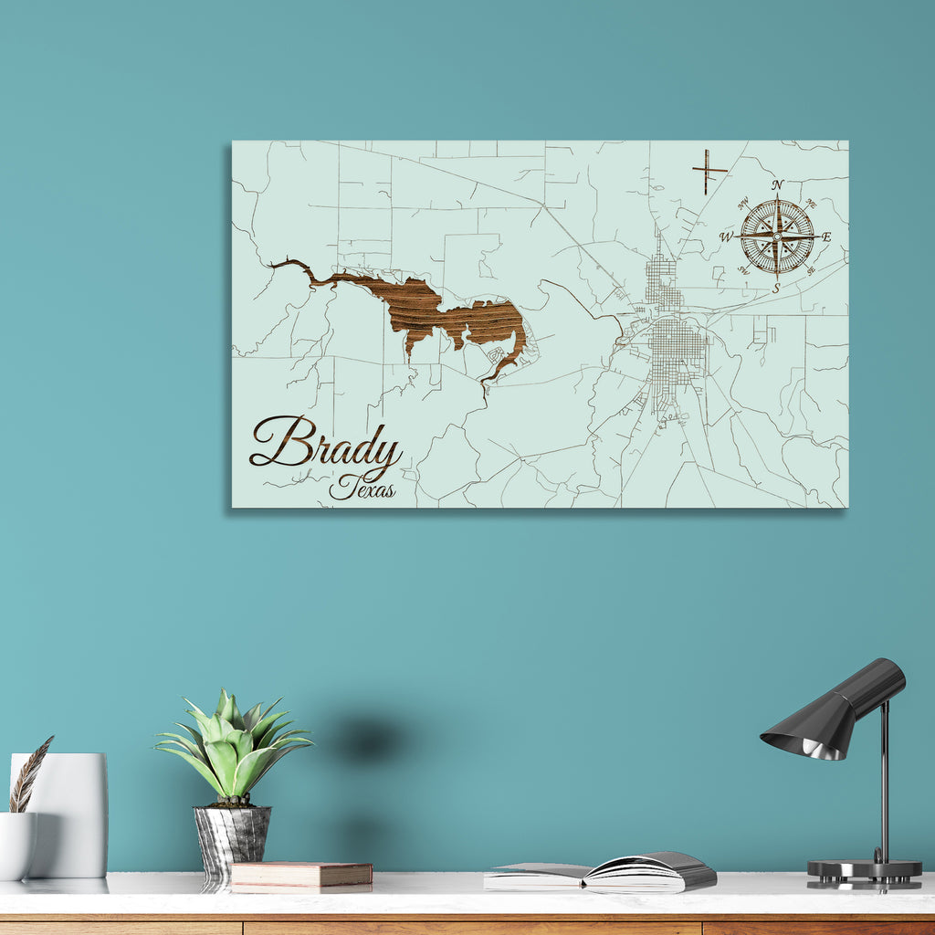 Street map of Brady, Texas