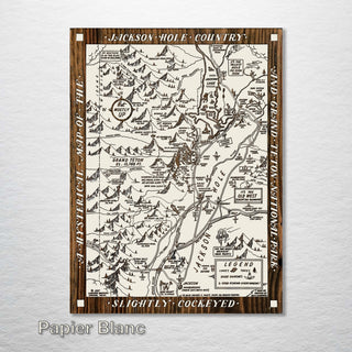 Jackson Hole and Grand Teton National Park Hysterical Map - Fire & Pine