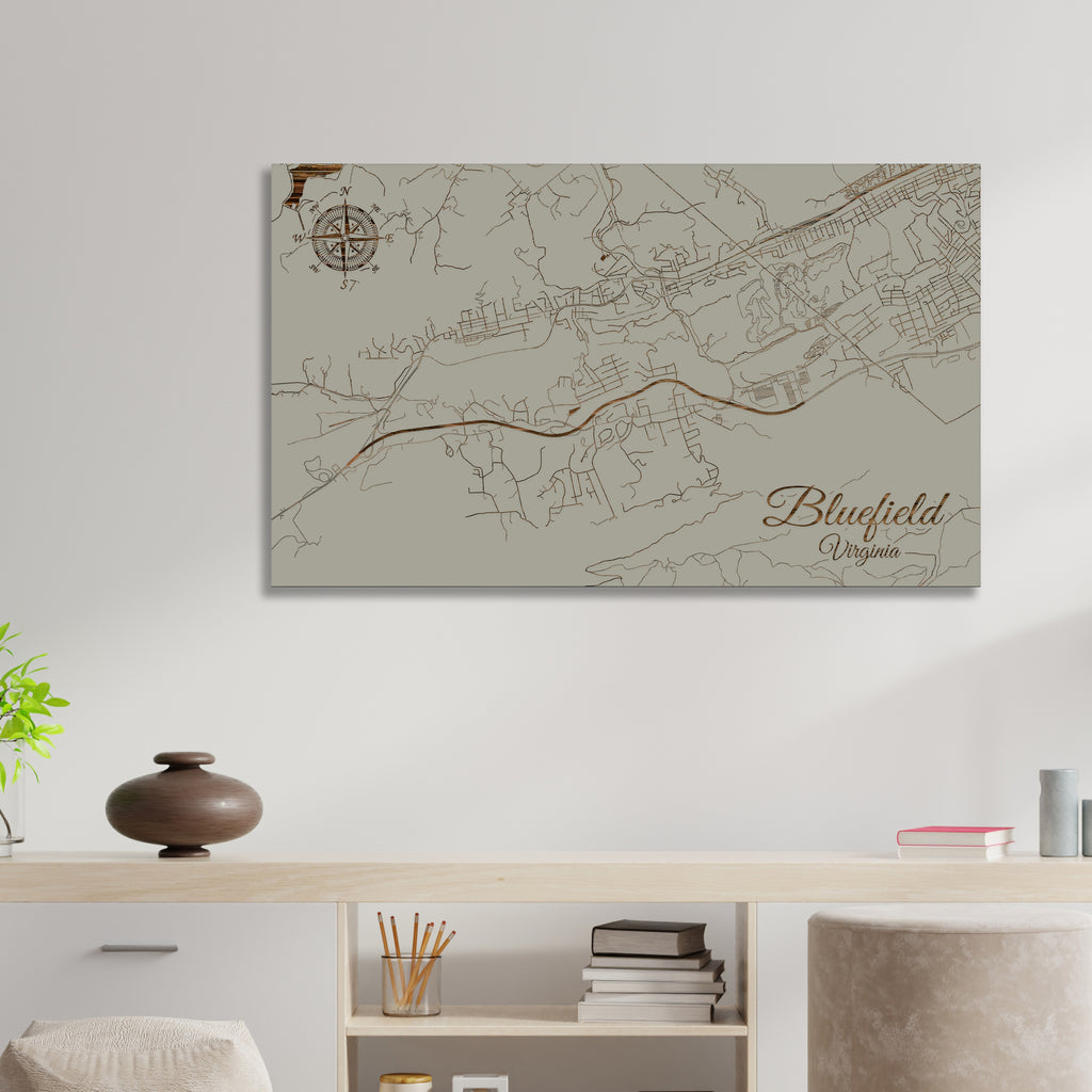 Bluefield, Virginia Street Map Fire & Pine