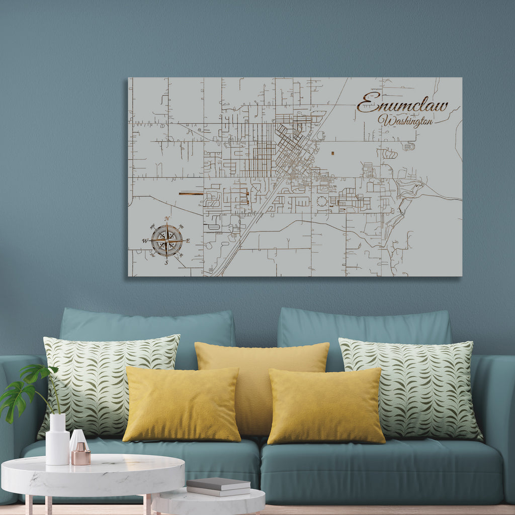 Enumclaw, Washington Street Map – Fire & Pine