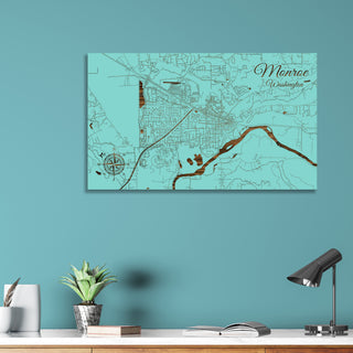 Monroe, Washington Street Map
