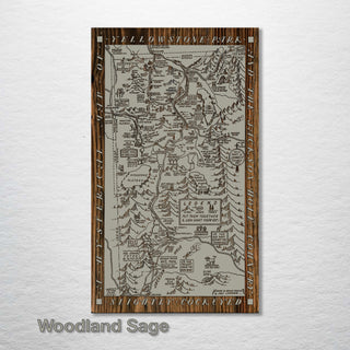 Yellowstone and Jackson Hole Hysterical Map - Fire & Pine