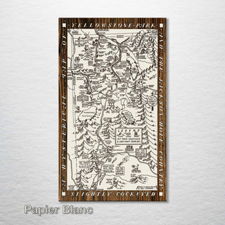Yellowstone and Jackson Hole Hysterical Map - Fire & Pine