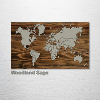 Blank World Map - Fire & Pine