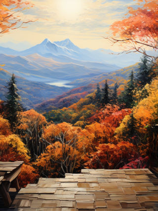 Seasonal - Fall Print & Pine