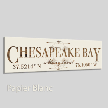 FP0318 - Chesapeake Bay, Maryland Engraved Stick (Bronze)