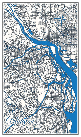 Arlington, Virginia Printed Map
