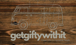 Exclusive - Get Gifty With It Logo Sign Engraved Wood Wall Map