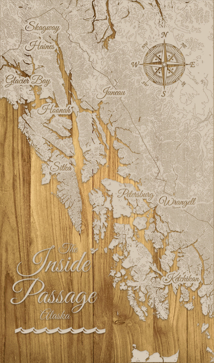 FP0706 - Inside Passage, AK Engraved Map (Bronze)