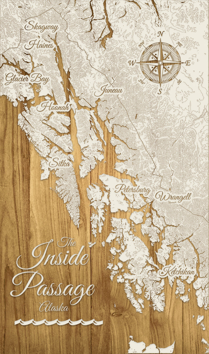 FP0706 - Inside Passage, AK Engraved Map (Bronze)