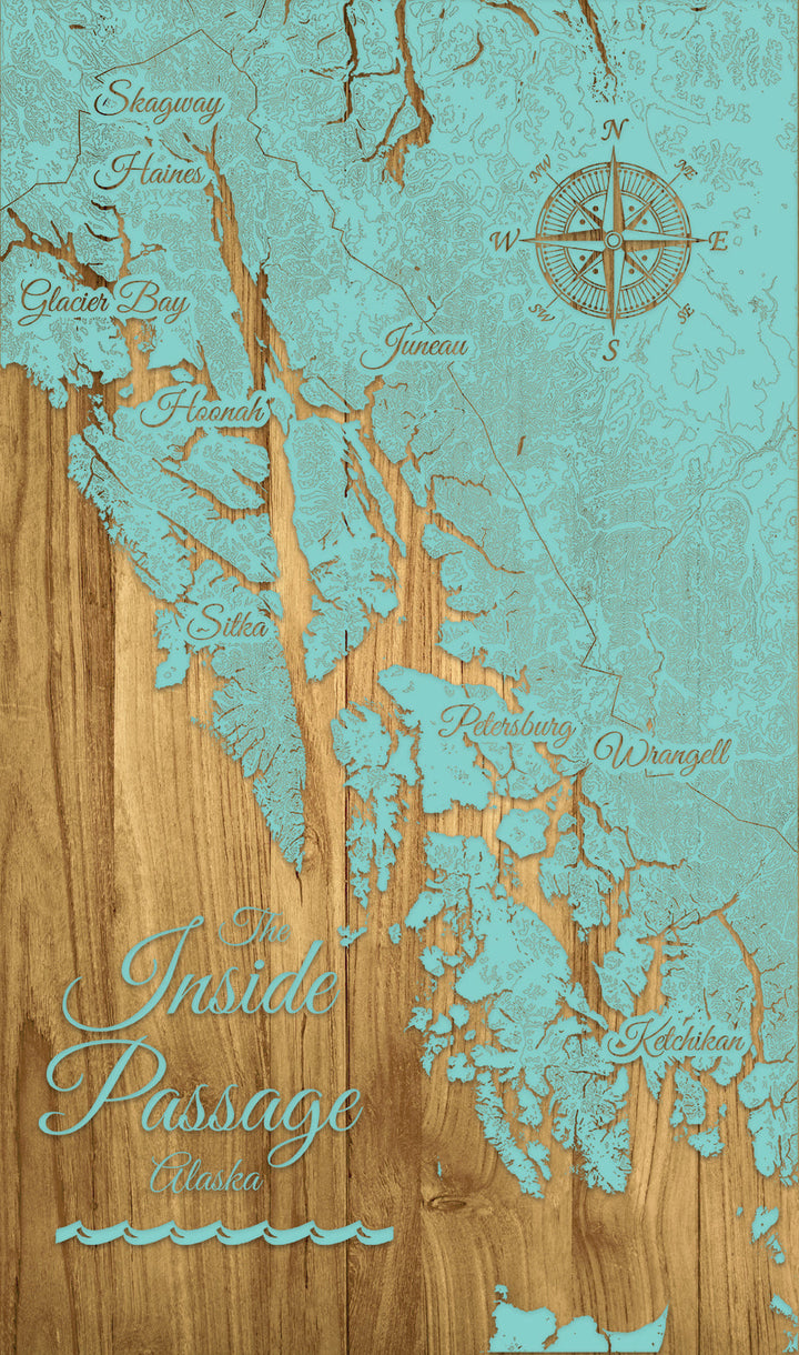 FP0706 - Inside Passage, AK Engraved Map (Bronze)