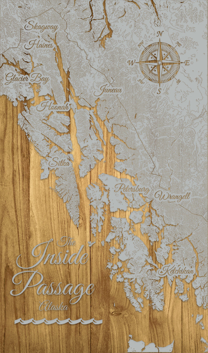 FP0706 - Inside Passage, AK Engraved Map (Bronze)
