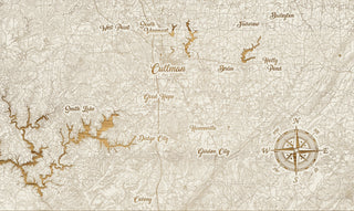 Exclusive - Cullman County Expanded Engraved Map