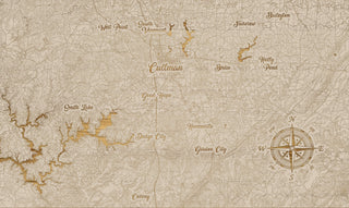 Exclusive - Cullman County Expanded Engraved Map