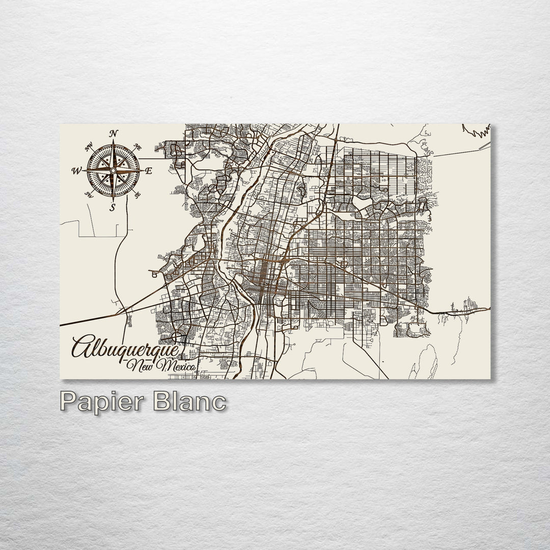 Albuquerque, New Mexico Street Map - Fire & Pine