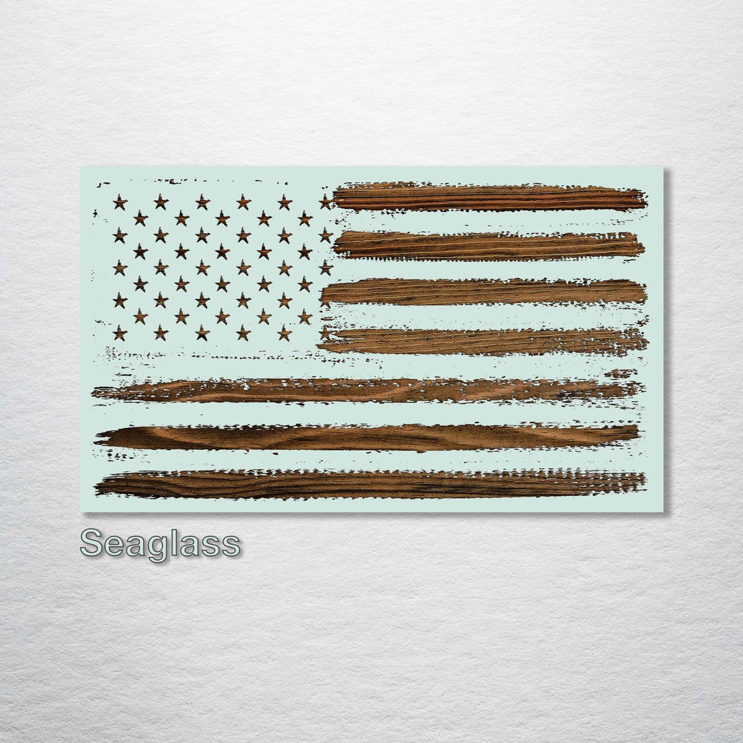 American Flag Inverted Engraved Abstract (Standard)