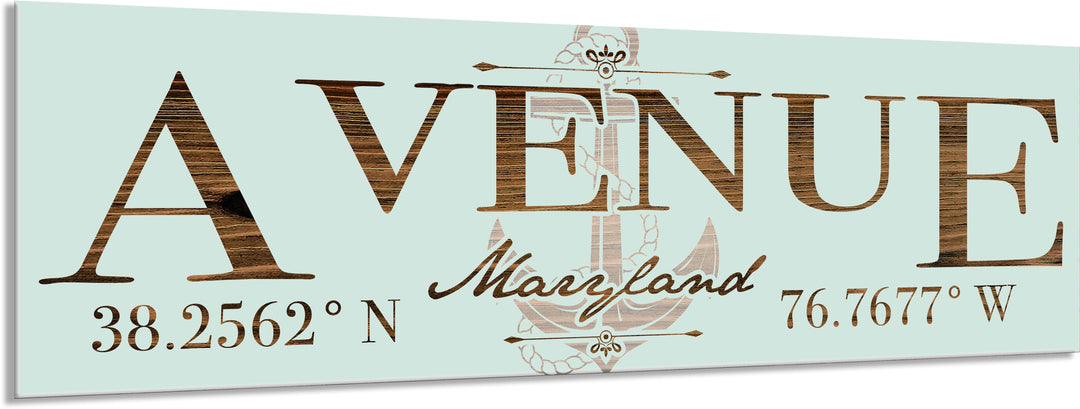 FP1354 - Avenue, MD Anchor Engraved Stick (Bronze)