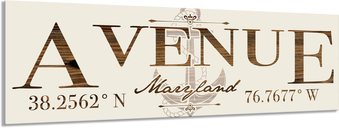 FP1354 - Avenue, MD Anchor Engraved Stick (Bronze)