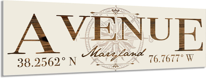 FP1354 - Avenue, MD Compass Engraved Stick (Bronze)