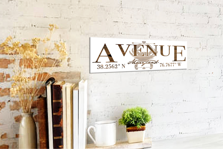 FP1354 - Avenue, MD Engraved Stick (Bronze)