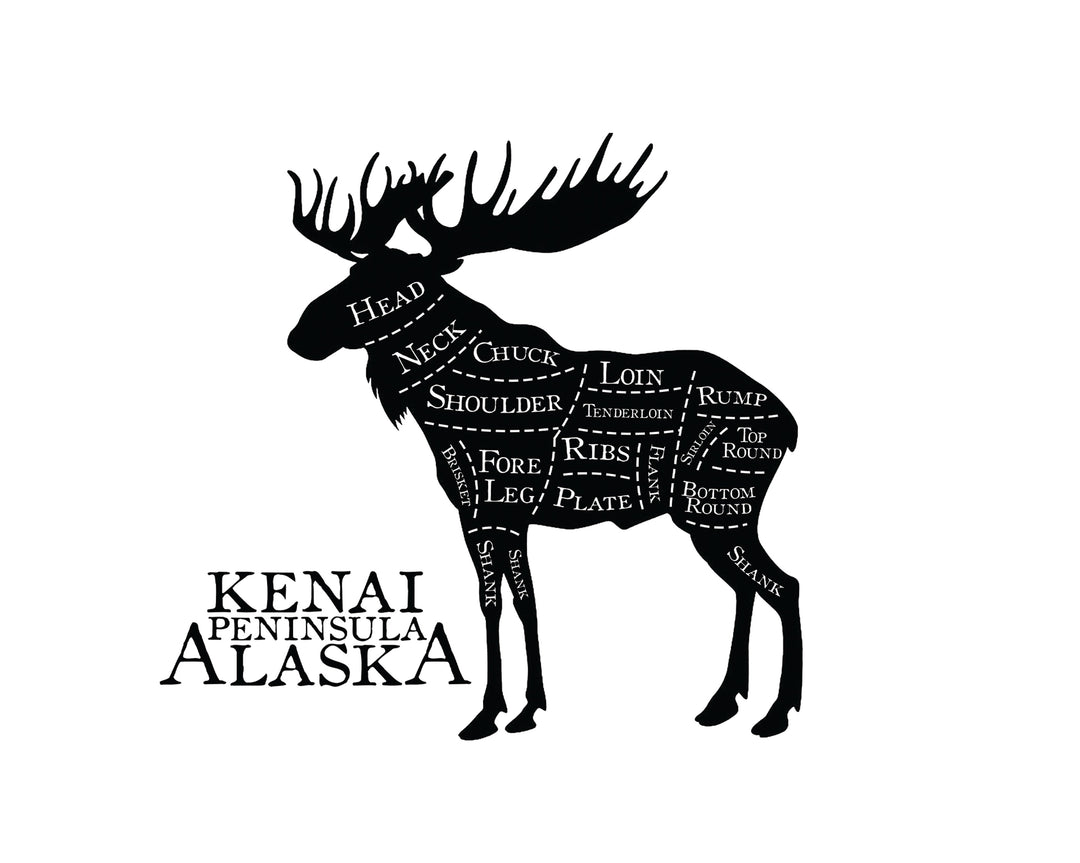 FP0022 - Moose, AK - MD Bamboo Cutting Board (Bronze)