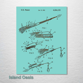 Exclusive - Bared Fishing Lure Engraved Patent