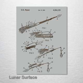 Exclusive - Bared Fishing Lure Engraved Patent