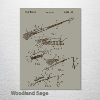 Exclusive - Bared Fishing Lure Engraved Patent