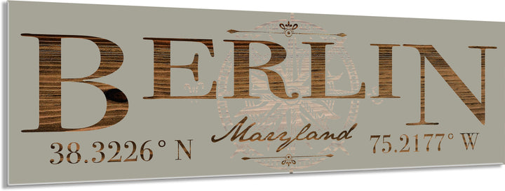 FP1263 - Berlin, MD Engraved Stick (Standard)
