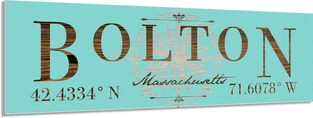 FP1039 - Bolton, MA Stick w/ Compass Engraved Stick (Standard)