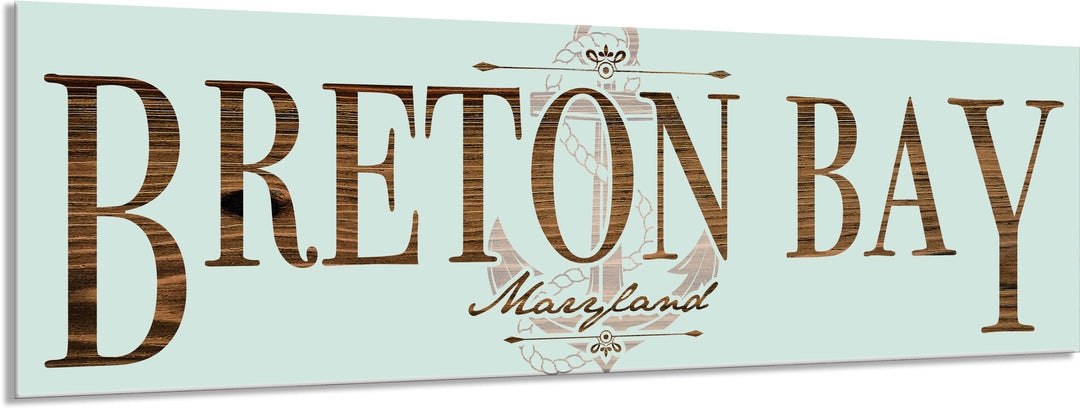 FP1354 - Breton Bay, MD Anchor Engraved Stick (Bronze)