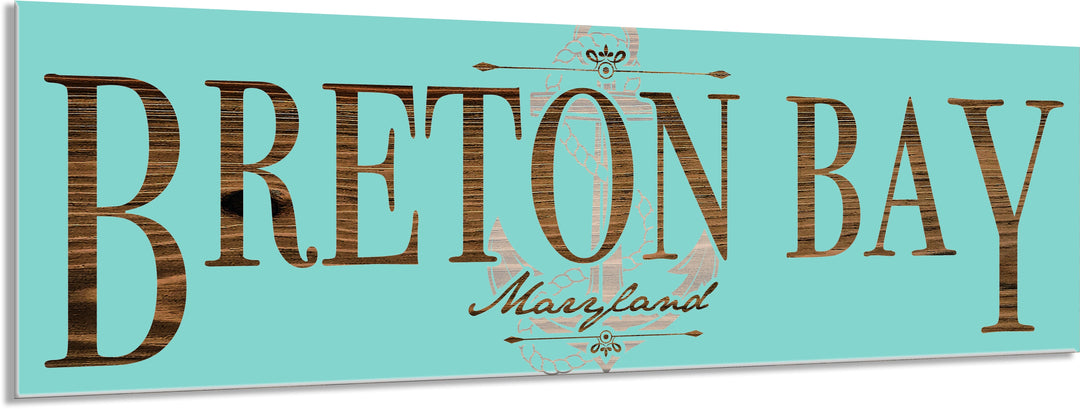 FP1354 - Breton Bay, MD Anchor Engraved Stick (Bronze)