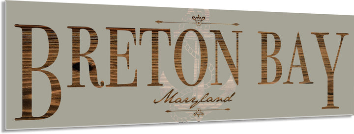 FP1354 - Breton Bay, MD Anchor Engraved Stick (Bronze)