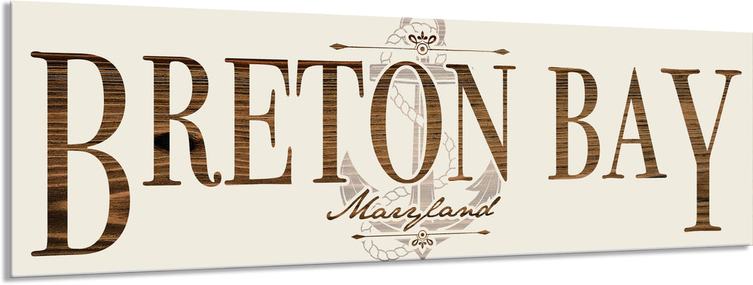 FP1354 - Breton Bay, MD Anchor Engraved Stick (Bronze)