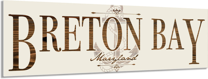 FP1354 - Breton Bay, MD Anchor Engraved Stick (Bronze)