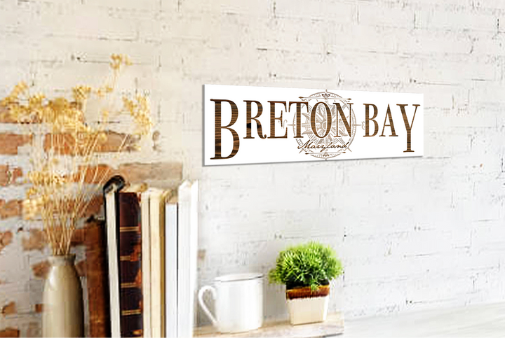 FP1354 - Breton Bay, MD Compass Engraved Stick (Bronze)