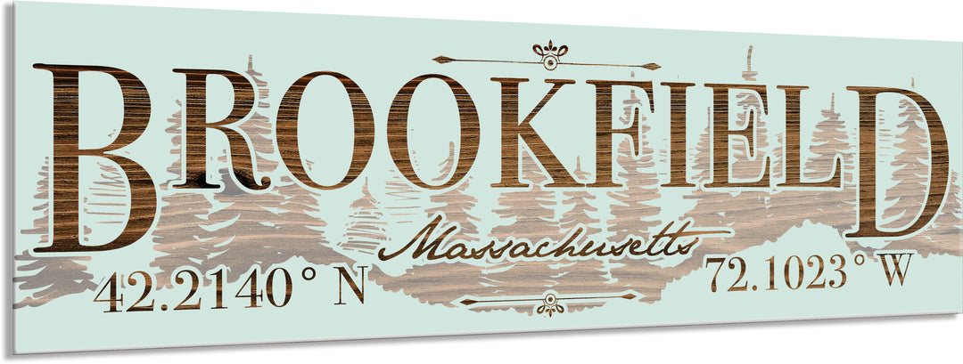 FP0805 - Brookfield Treeline, MA Engraved Stick (Standard)