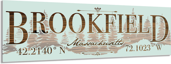 FP0805 - Brookfield Treeline, MA Engraved Stick (Standard)