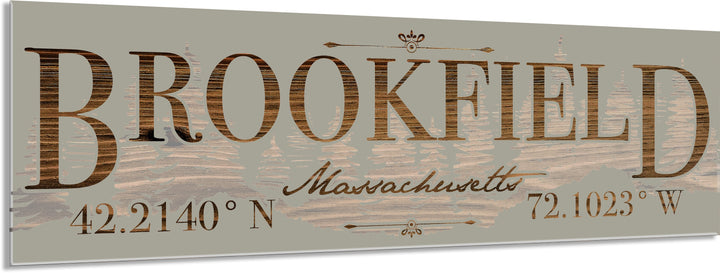FP0805 - Brookfield Treeline, MA Engraved Stick (Standard)