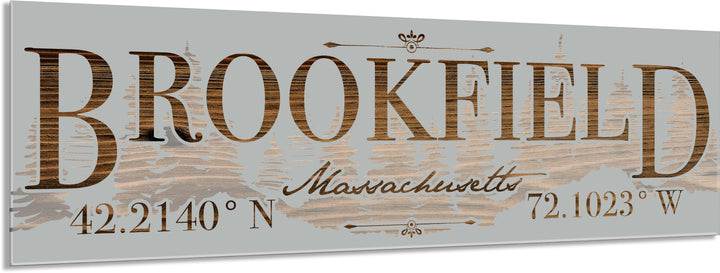 FP0805 - Brookfield Treeline, MA Engraved Stick (Standard)