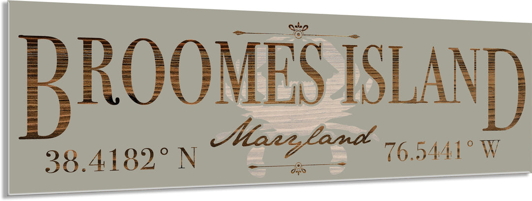 FP1354 - Broomes Island, MD Engraved Stick (Bronze)
