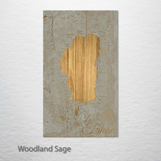 Lake Tahoe, CA Map (MI-SM) Engraved Map (Standard)