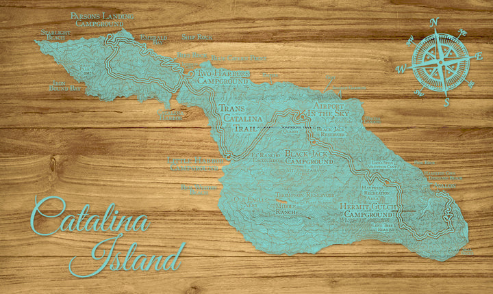 FP1654 - Trans Catalina Trail (SCH-3X) Engraved Map (Standard)